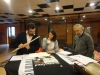 Arcadio Baracchi, Carla Magnan, Francesco Denini al lavoro per pubblicazione Suono Sonda